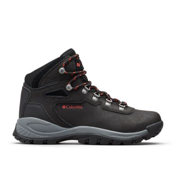 Columbia Newton Ridge Plus Waterproof, Botas De Montaña Negros Rojos Para Mujer | 029316-QRD